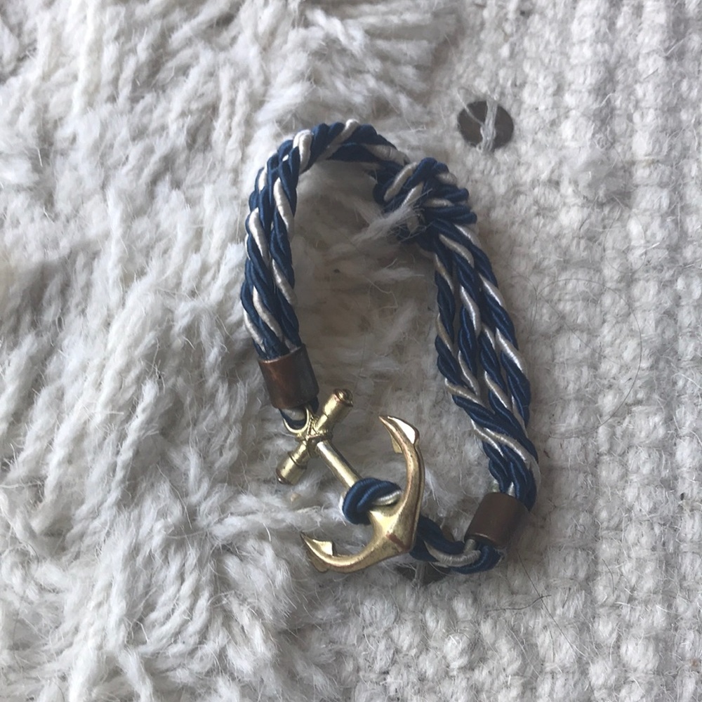 Knot and anchor bracelet